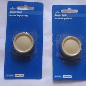 Lot of 2 LEVITON Dimmer Knob Ivory No.26115-1, 1.5" New Fits Most Rotary Dimmers
